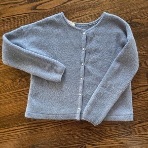 Sezane Gaspard Cardigan in Vintage Blue